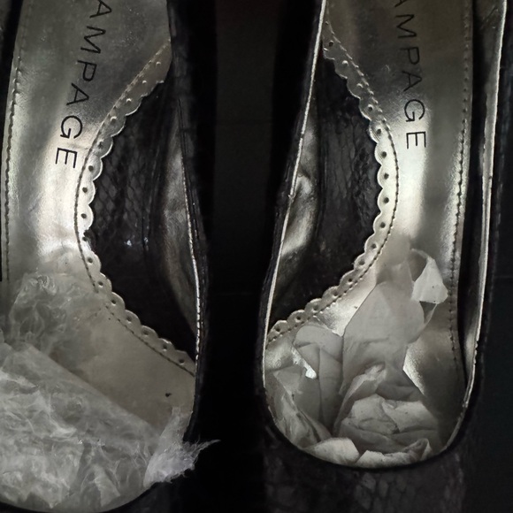 Rampage Black Peep-Toe Heels worn twice EUC SIZE 8 - Picture 6 of 6